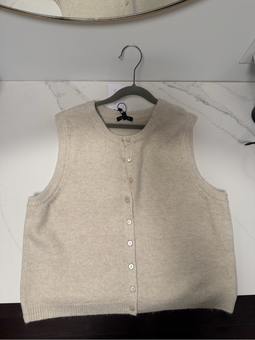Dynamite Button-Front Knit Sweater Vest